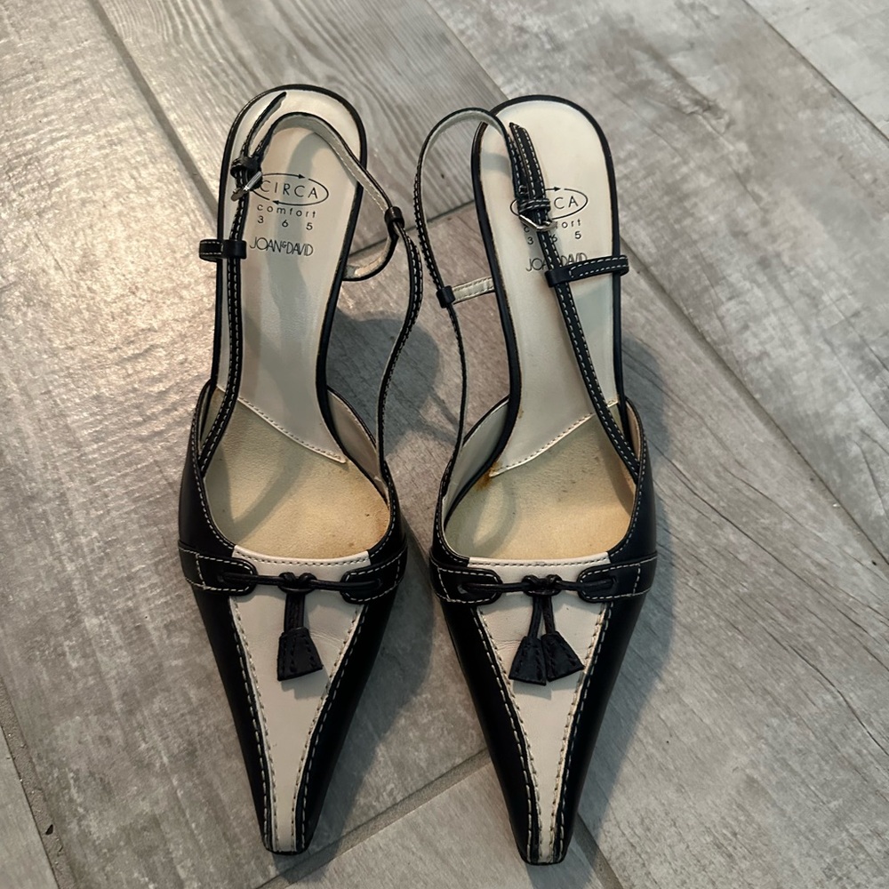 Joan & David Black and Cream Heels